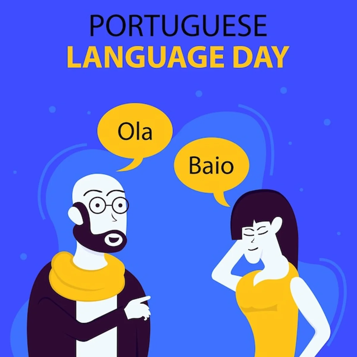 Old woman speaking different European languages