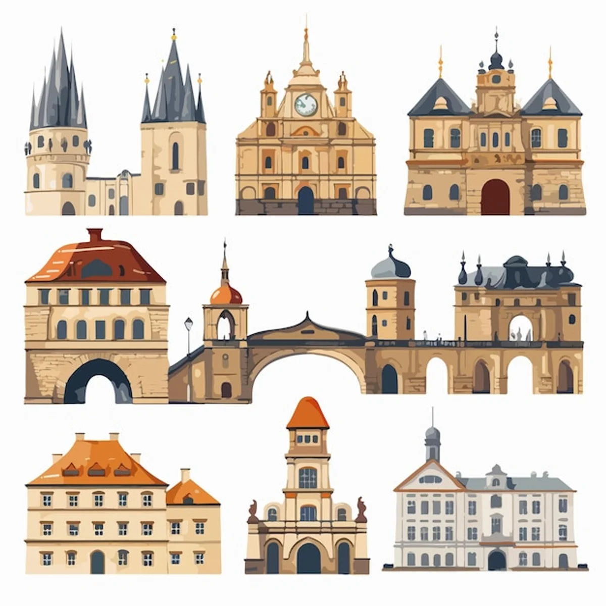 czech architecture timeline evolution iconic styles