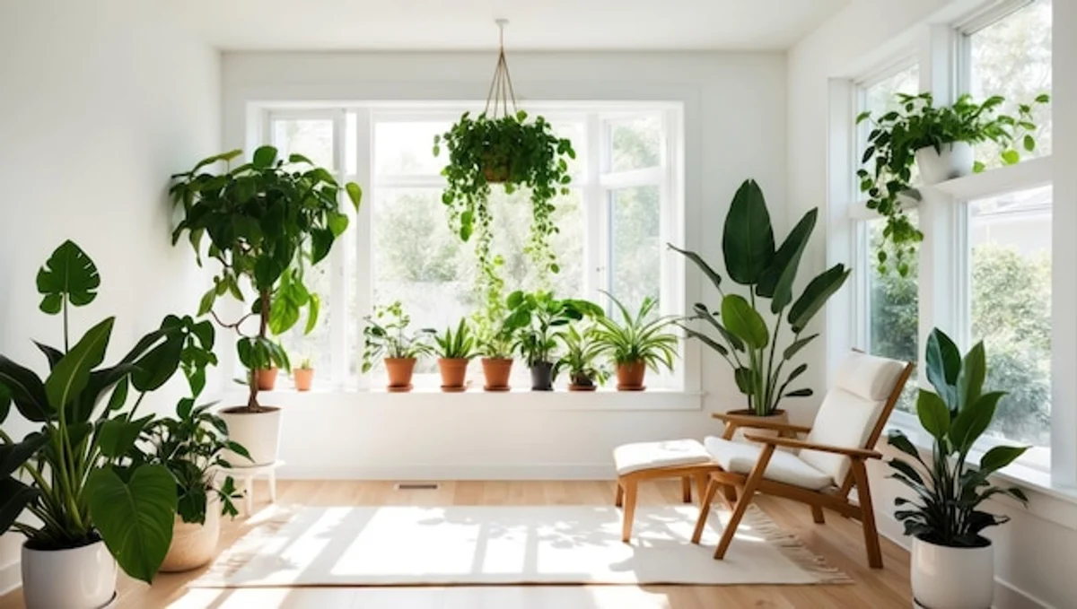 smart indoor plant autumn sunlight modern home