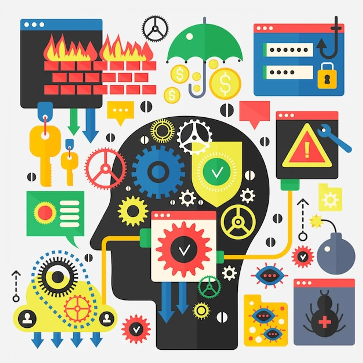 cybersecurity concept for communication safety