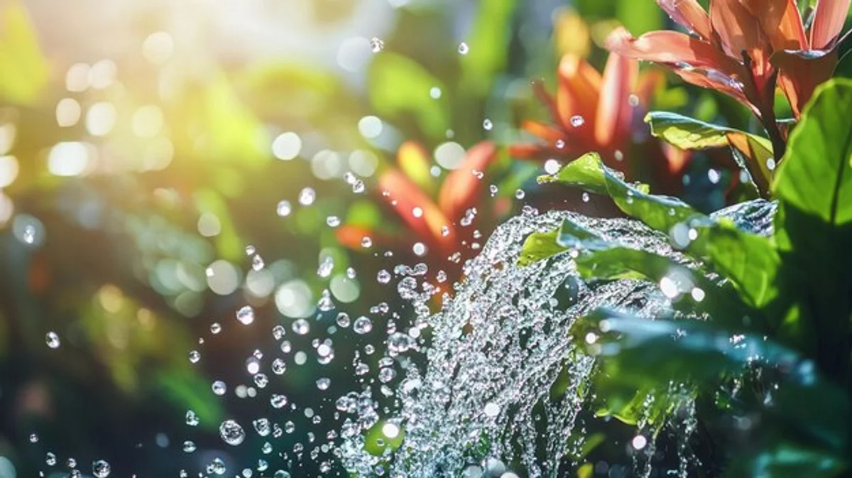 watering houseplants autumn style natural light