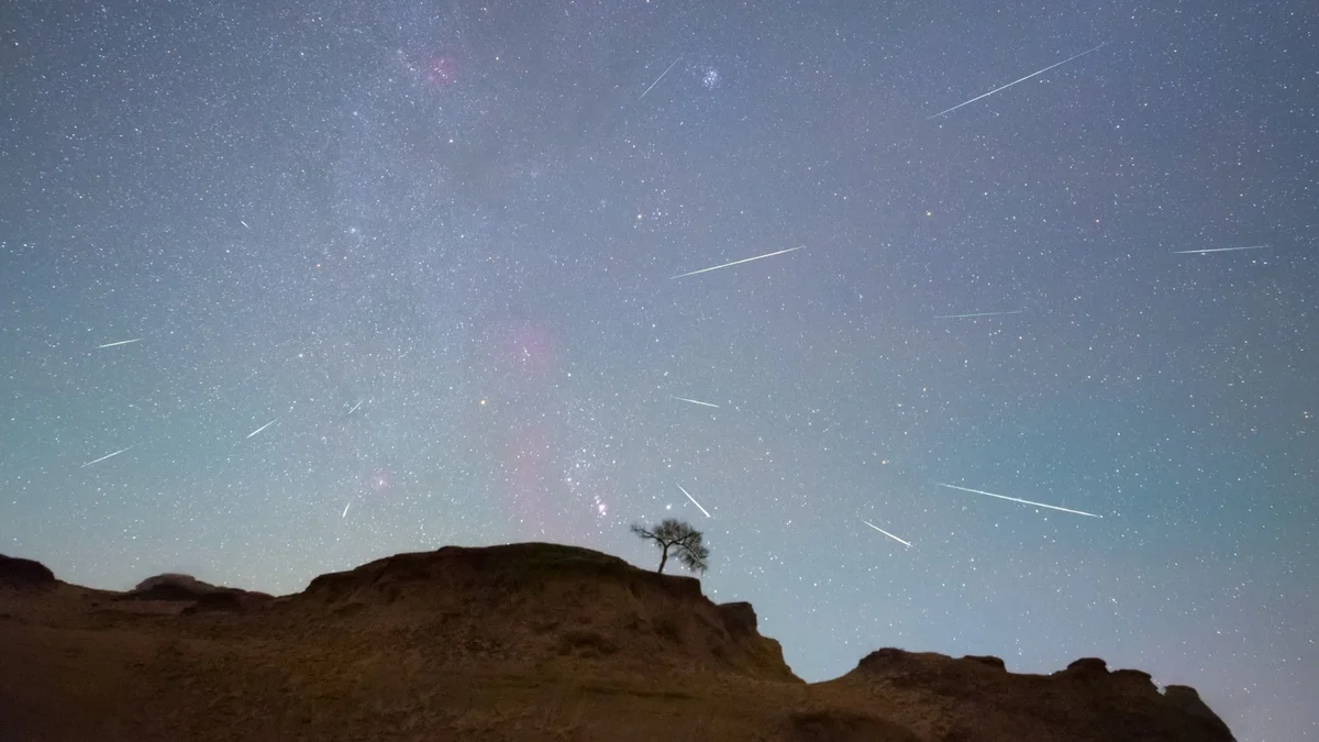orionids meteor shower czech night sky