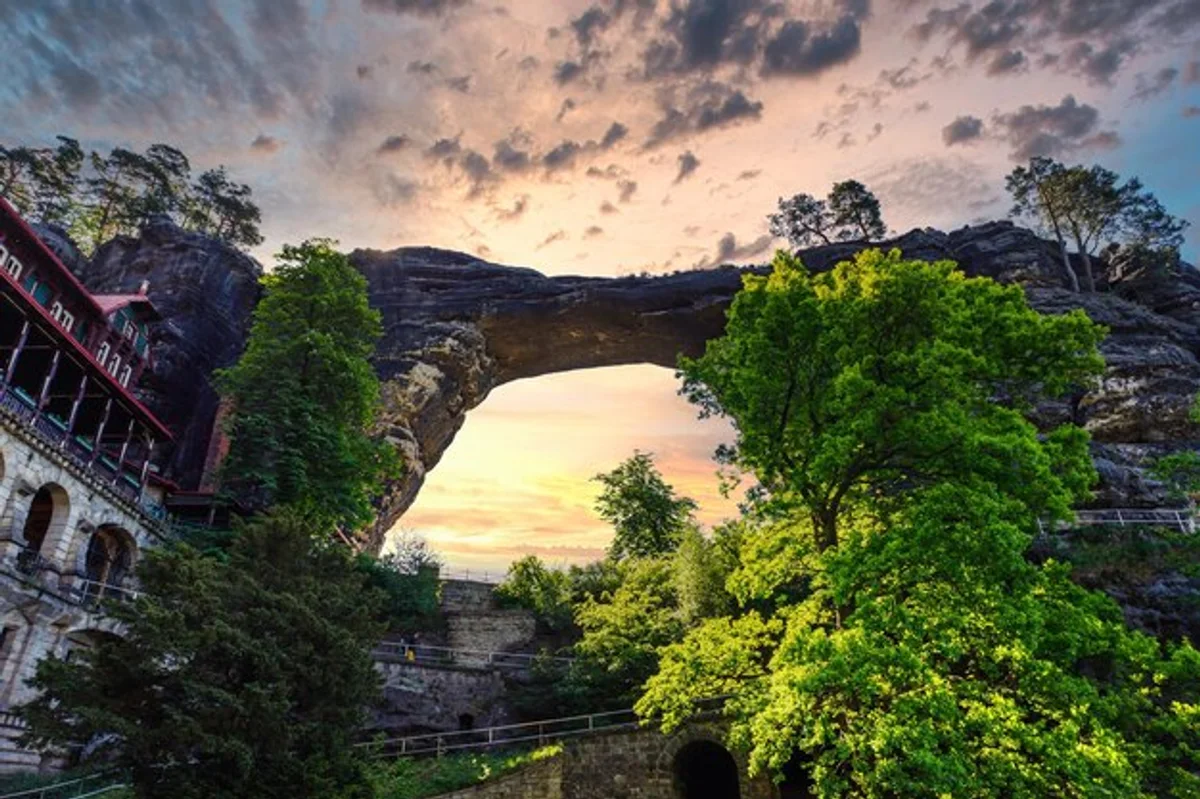 storm clouds over Czech mountains hiking