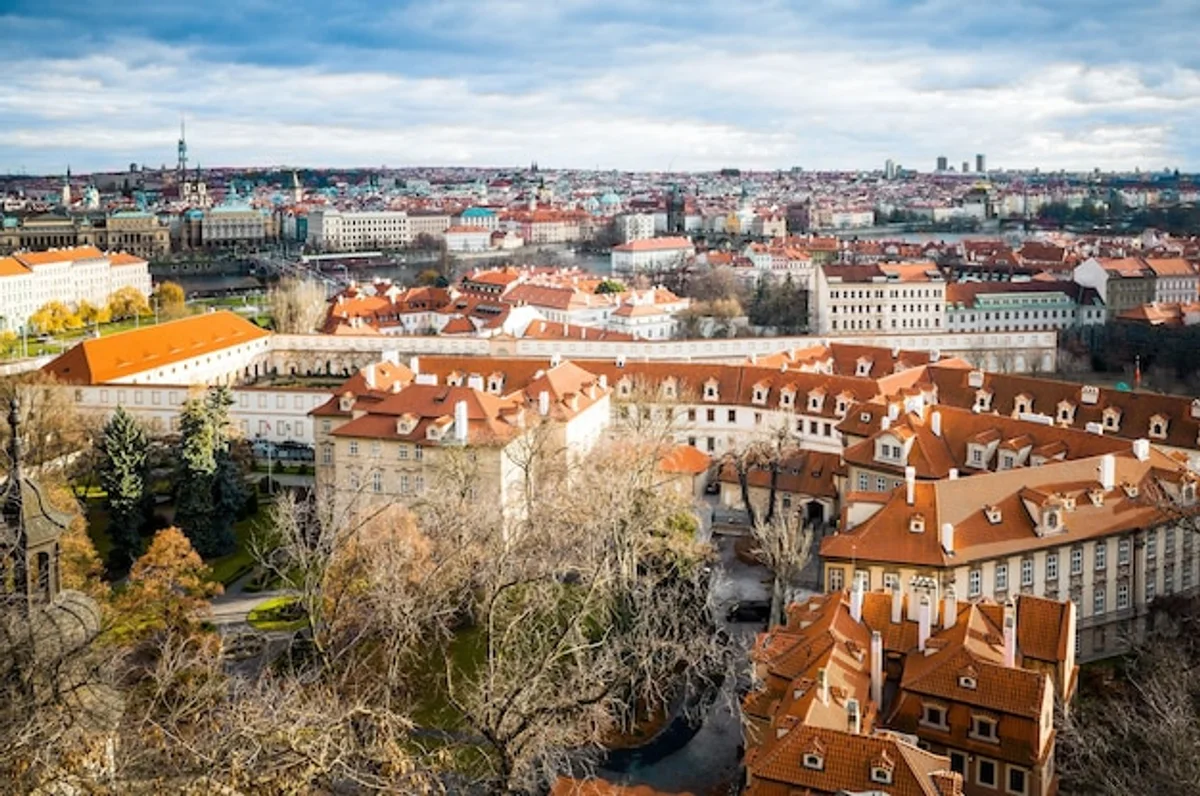 autumn garden maintenance Czech backyard