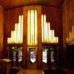 Prague hidden art nouveau architecture street detail