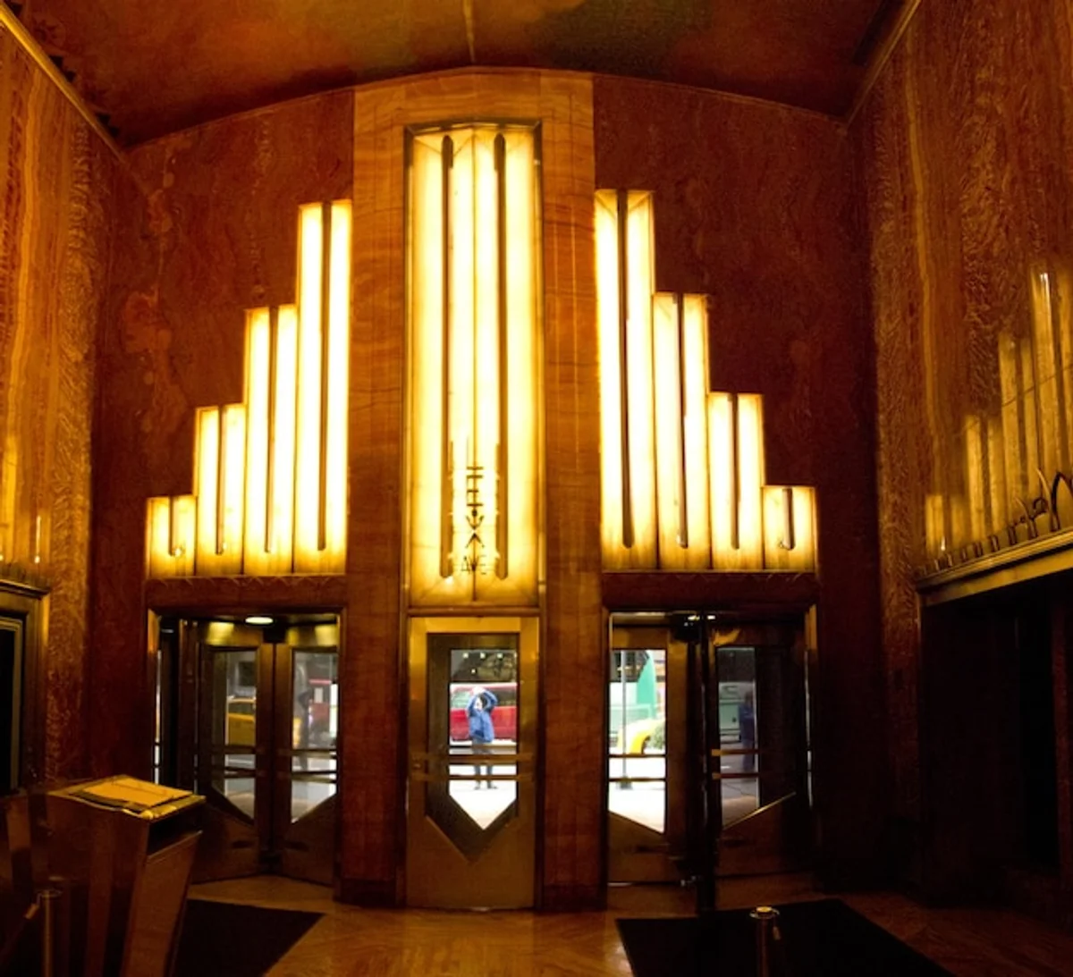 Prague hidden art nouveau architecture street detail