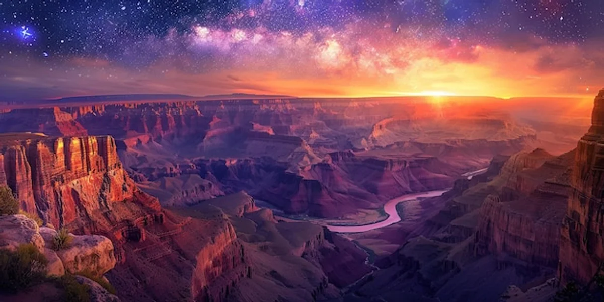 starry autumn sky over czech landscape