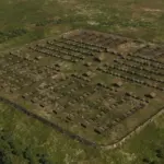 roman military camp aerial view Czech Republic