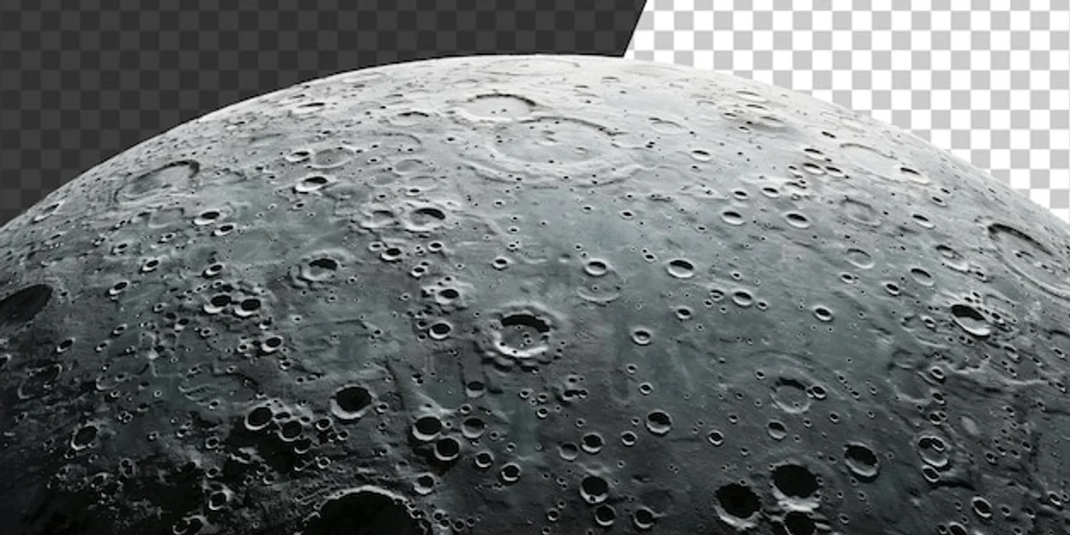 moon craters surface closeup