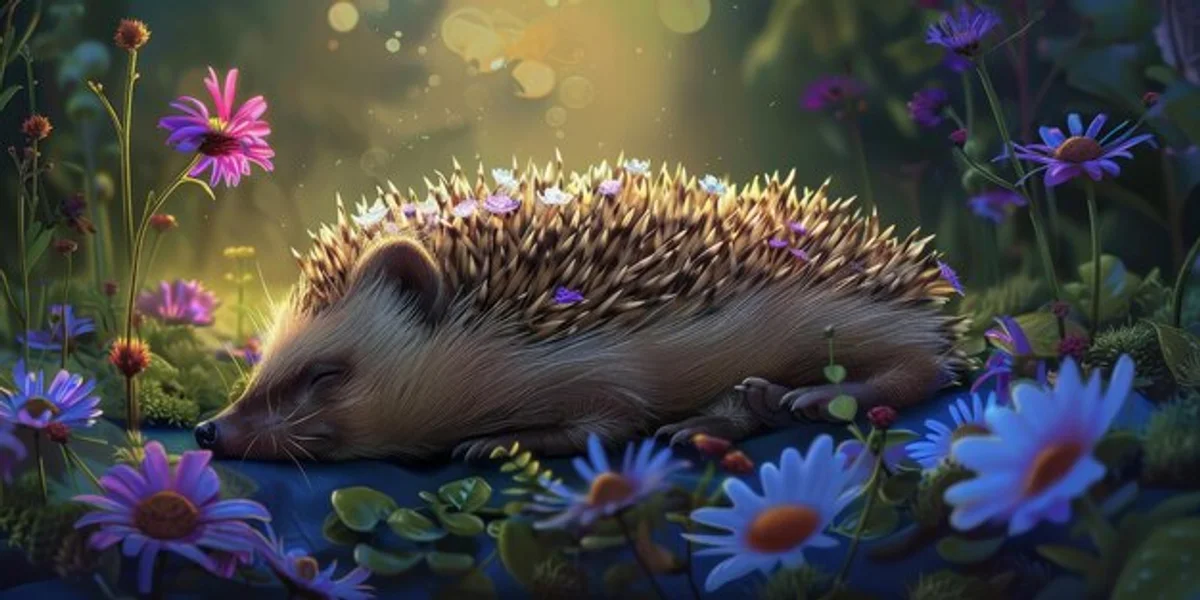 hedgehog leaf nest winter czech nature