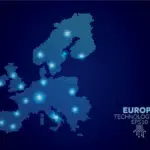 futuristic digital communication europe