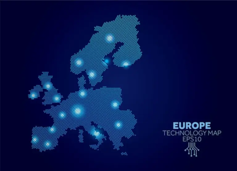 futuristic digital communication europe