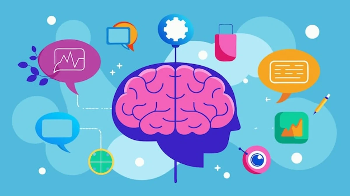 brain language processing illustration