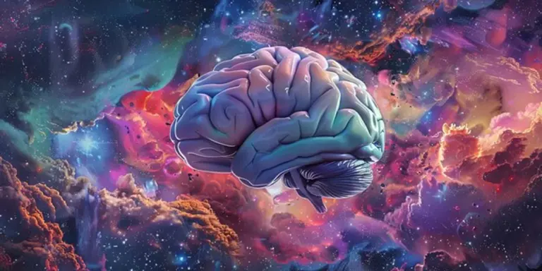 cosmic energy human mind illustration