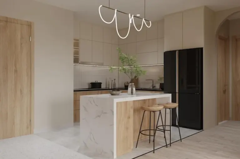 real lived-in minimal kitchen organization