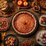 european autumn pastries rustic style