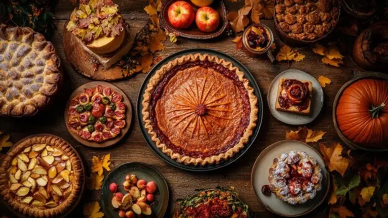 european autumn pastries rustic style