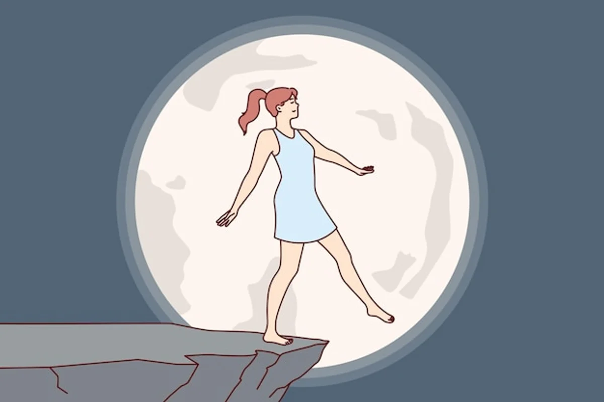 full moon human psychology illustration