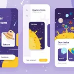 galaxy stargazing mobile app interface