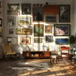 home art exhibition living room creative setup