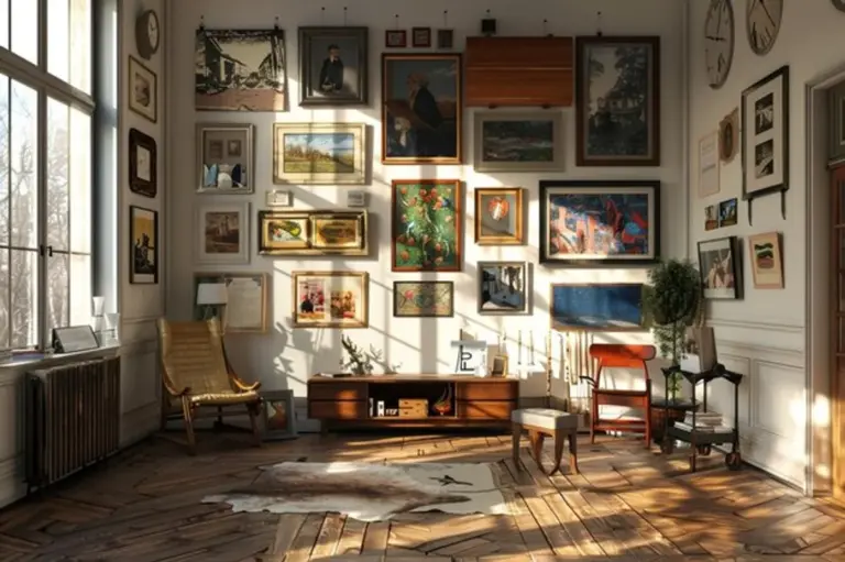 home art exhibition living room creative setup