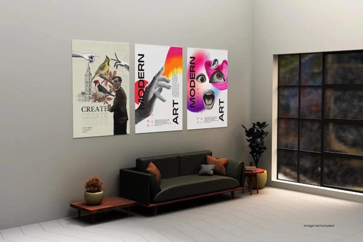home art exhibition living room creative setup