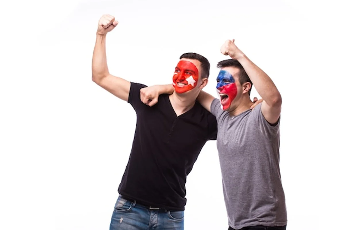 Czech athlete winning celebration