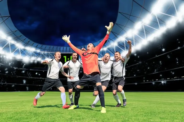 football last minute goal excitement stadium