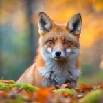 red fox autumn czech nature