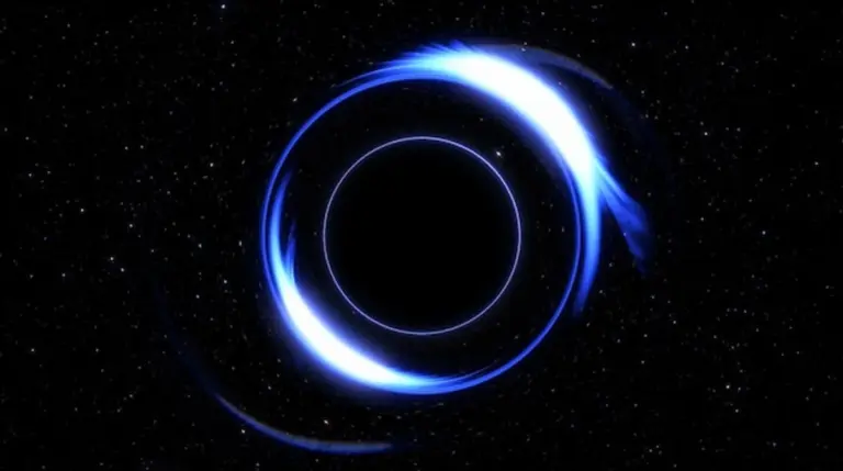 supermassive black hole event horizon galaxy illustration