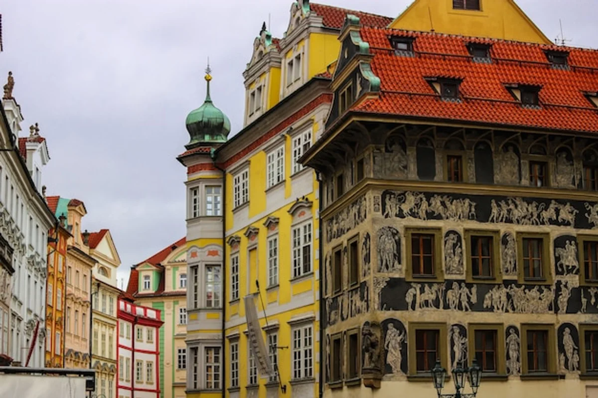 czech castle hidden details medieval wall carving