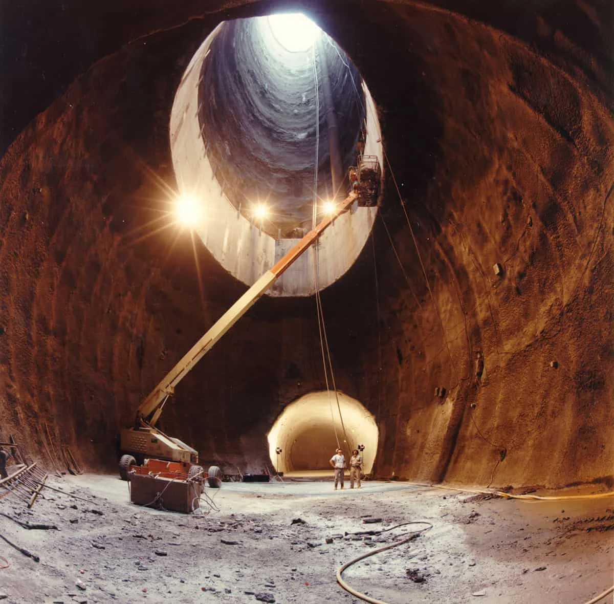 Large Hadron Collider underground tunnel experiment autumn