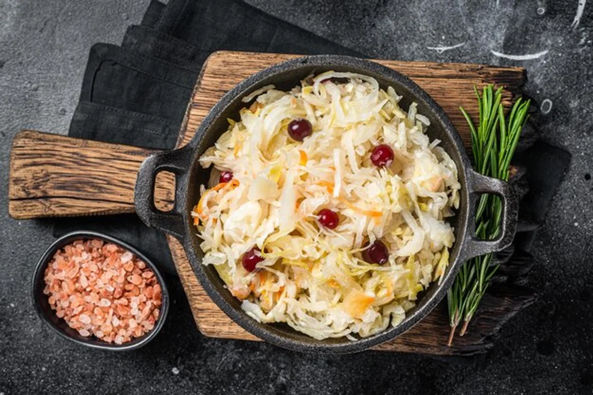 Czech fermented food on wooden table