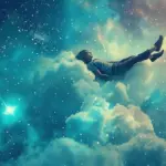 cosmos dream surreal man dreaming universe