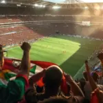 european football record celebration stadium fans
