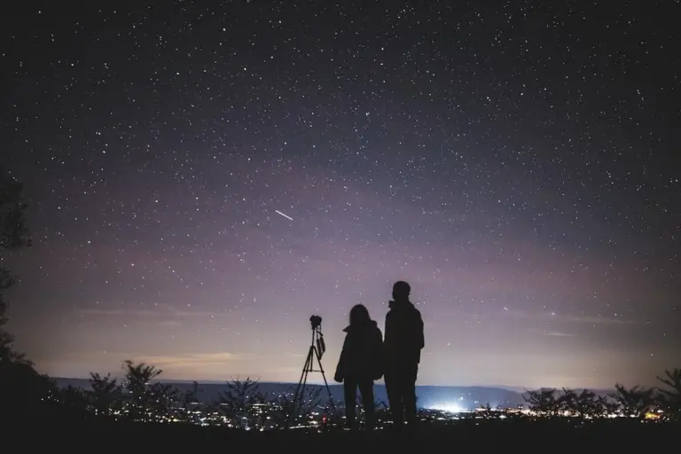 european stargazing app user night sky autumn outdoor