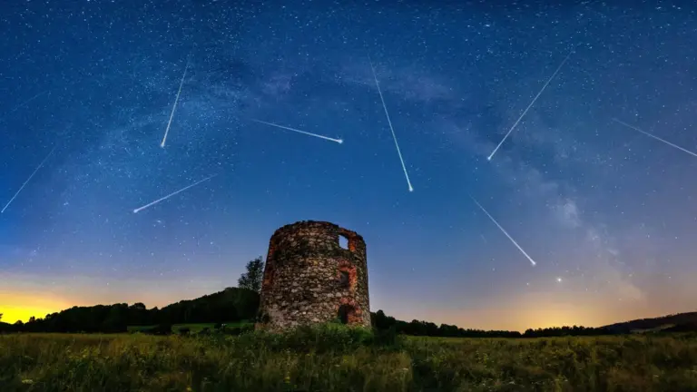leonid meteor shower czech landscape night