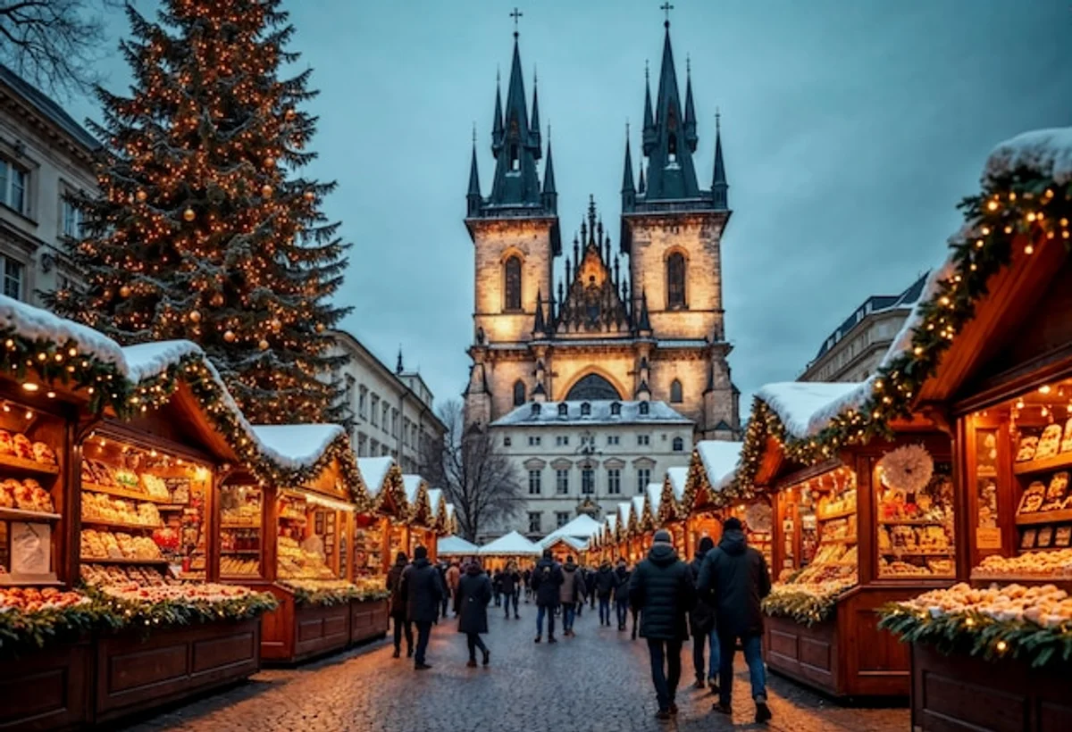 traditional czech family celebrating holiday