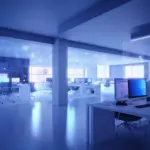 modern workplace with ai technology