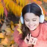 cozy autumn headphones listening music
