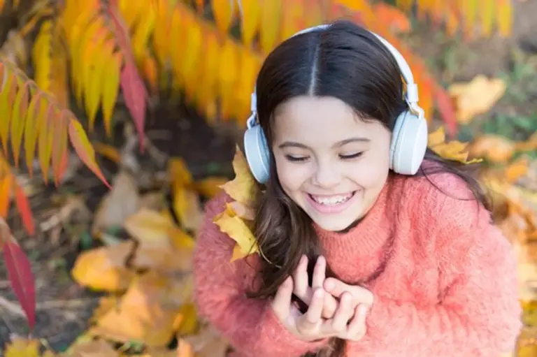 cozy autumn headphones listening music