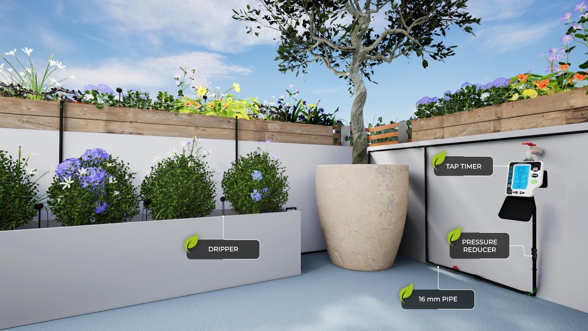 Starý sprchový kôň jako zavlažovací systém na balkoně? Ano, je to možné